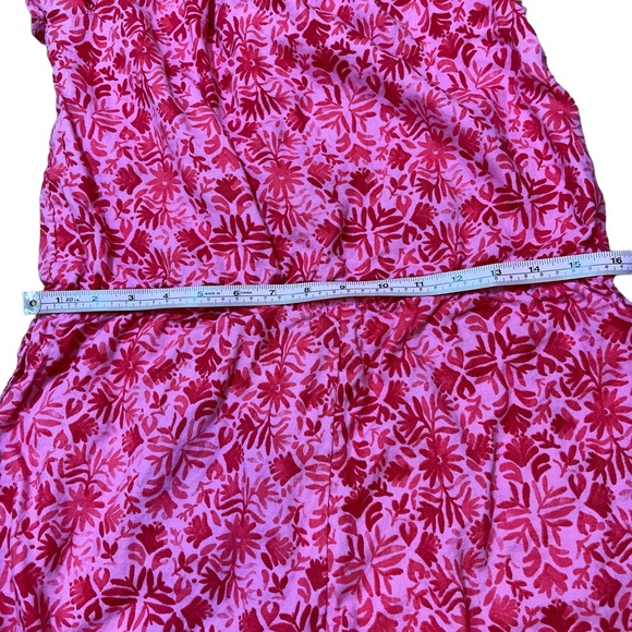 Vineyard Vines Size Small Linen Tile Otomi Tropical Romper Off Shoulder Shorts - Picture 4 of 6